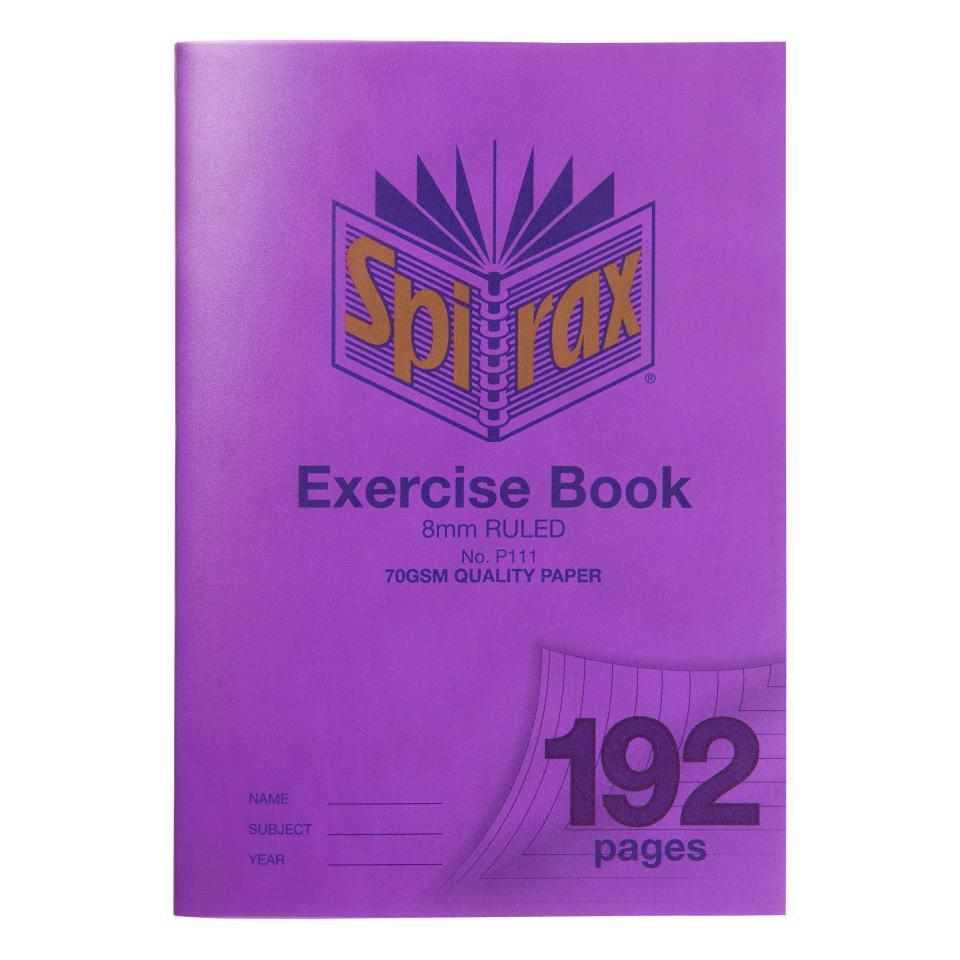 Spirax Exercise Book - 192 Page: 8mm Ruled