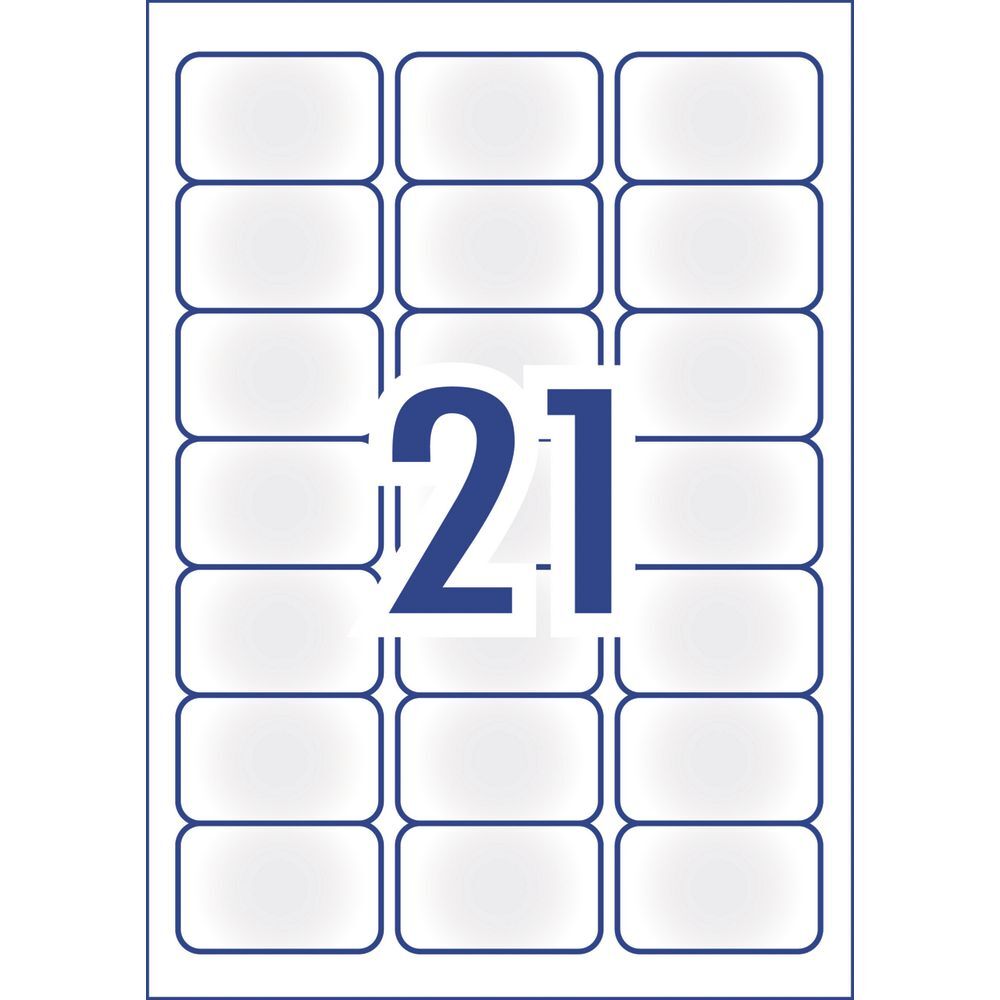 Avery Frosted Clear Address Labels - Blank Printable (525 Labels / 25 Sheets)