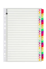 A-Z Tab - Fluoro Plastic Tab Dividers