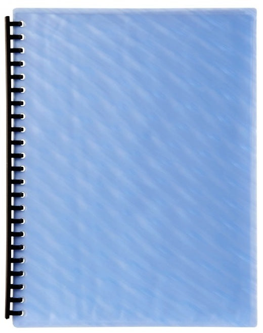 Marbig Refillable Display Book A4 Shimmer - Blue (20 Pocket)