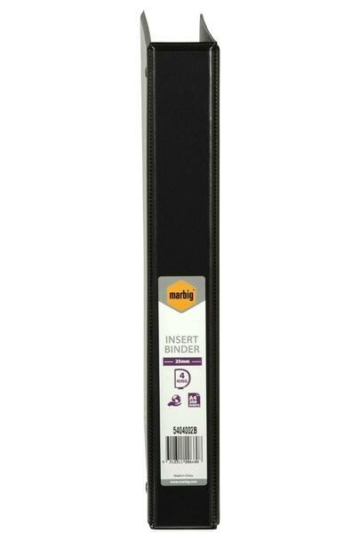 Marbig Insert Binder: Clearview A4 - 4 D-Ring 25mm (Black)