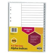 Marbig A-Z Tab Grey Alpha Indices