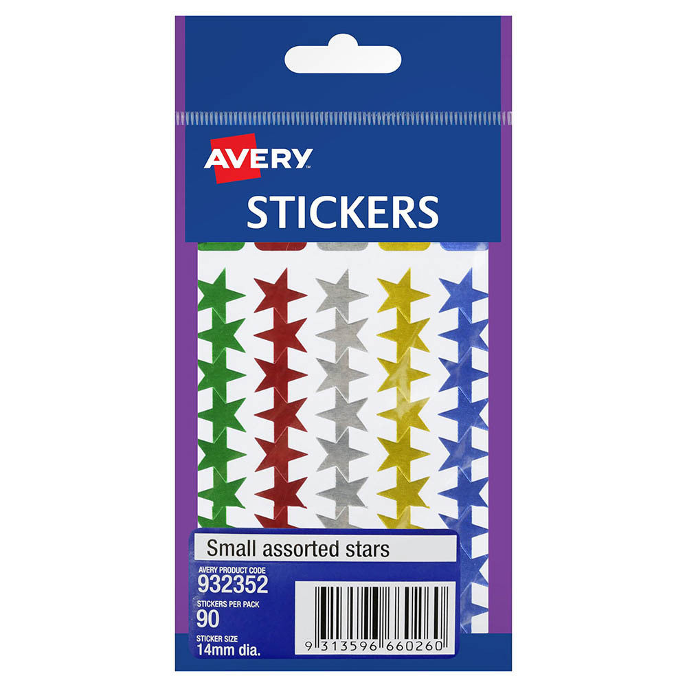 Avery Stickers: Stars - 14mm (Pack of 90)
