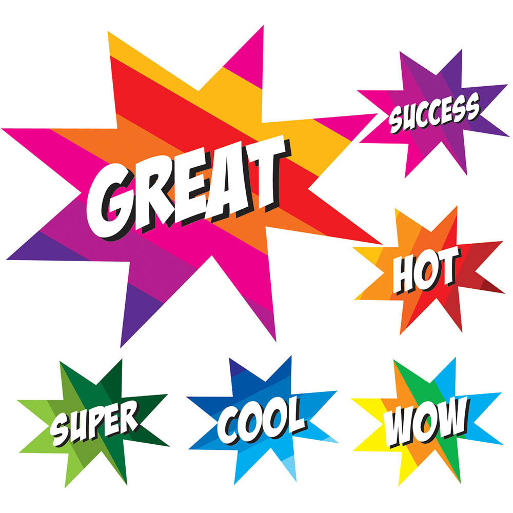 Avery Merit and Reward Stickers: Wow Stars - 45mm (Roll of 50)