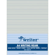 Writer A4 Writing Ream  - Bond Paper: 24mm Dotted Thirds (500 Sheets)