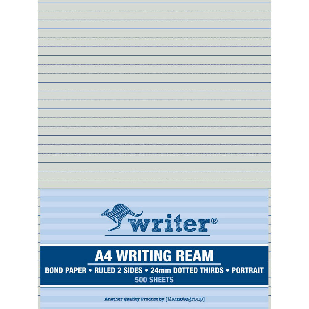 Writer A4 Writing Ream  - Bond Paper: 24mm Dotted Thirds (500 Sheets)