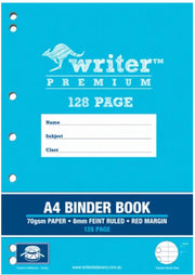 Writer Premium Binder Book - 8mm Ruled (128 Pages)