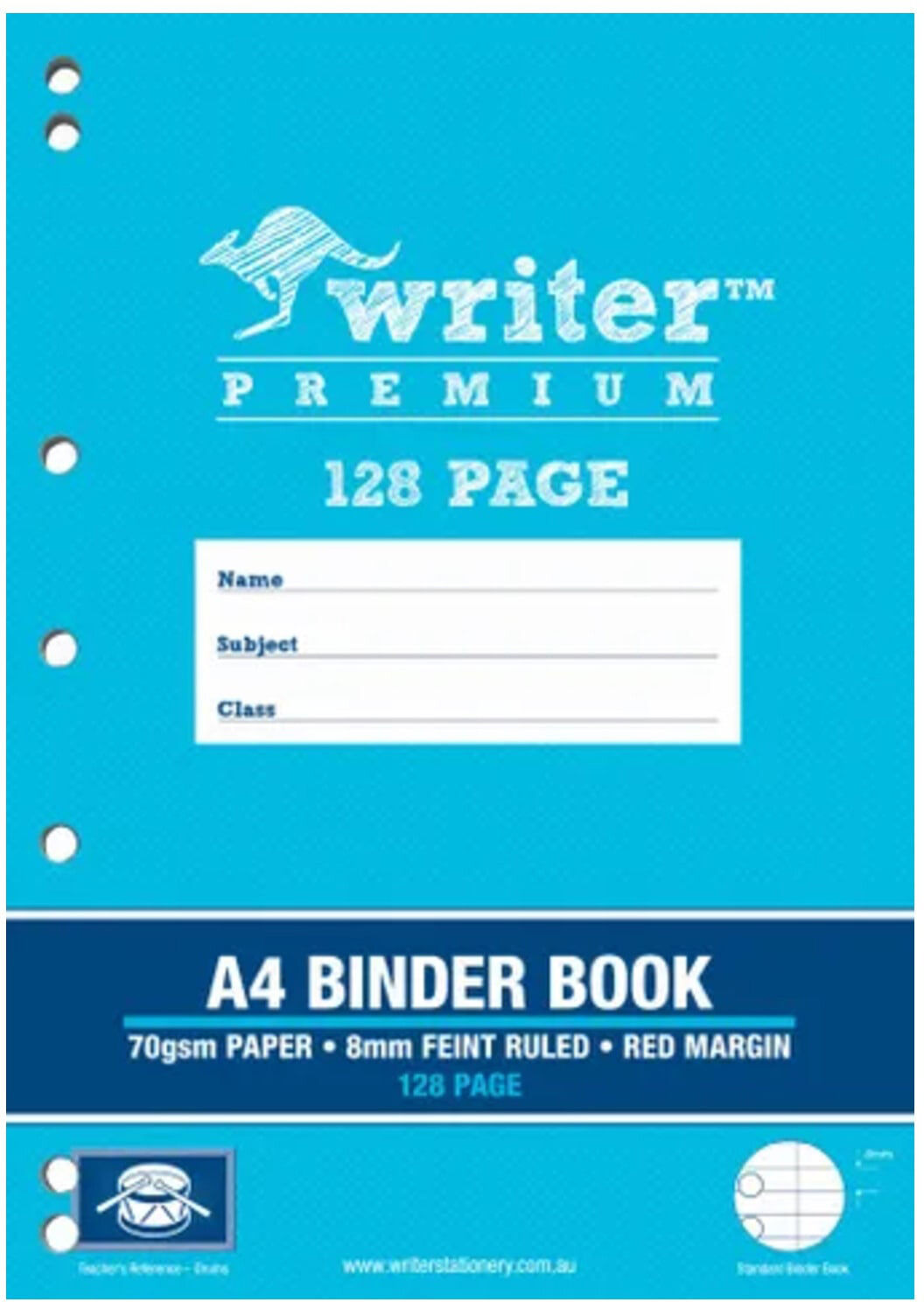 Writer Premium Binder Book - 8mm Ruled (128 Pages)