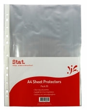 Stat Sheet Protectors - A4 35 Micron Clear (Pack 20)