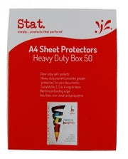 Stat Sheet Protectors - A4 70 Micron Clear Heavy Duty (Box of 50)