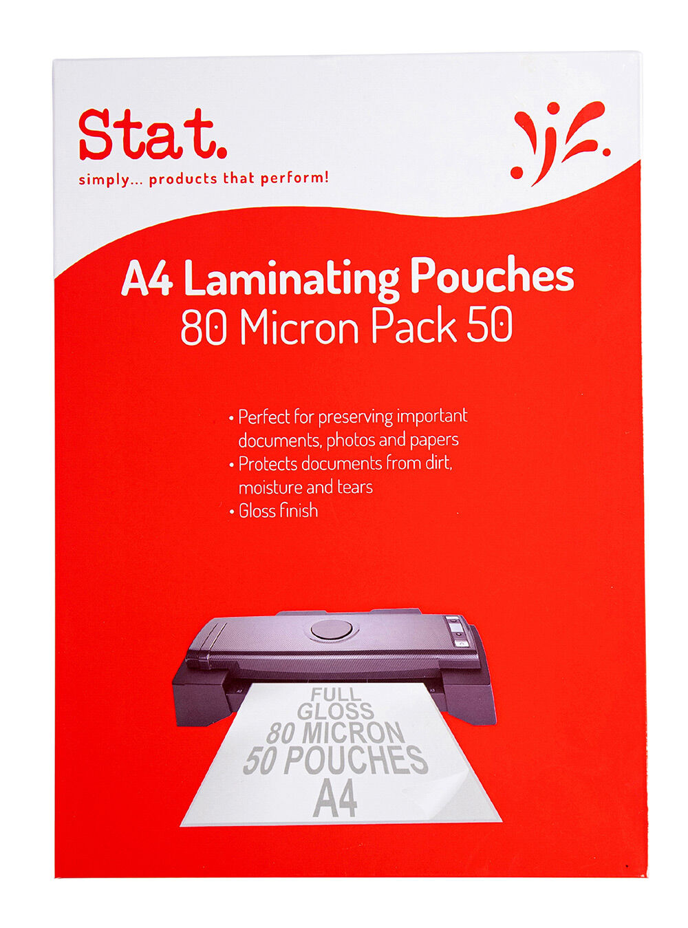 Stat Laminating Pouch - A4 80 Micron (Pack of 50)