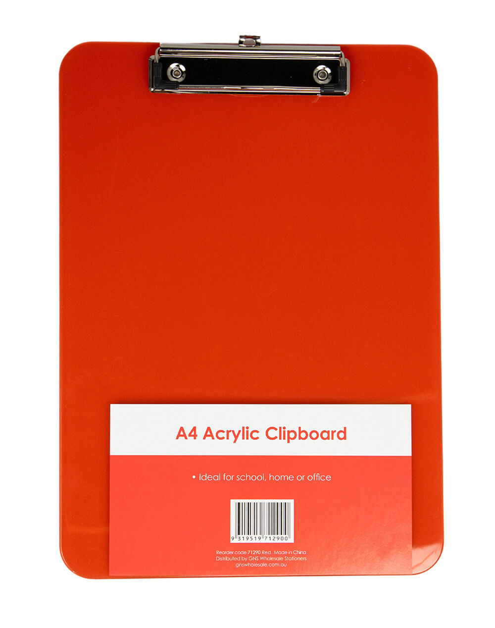 GNS Clipboard - Basic A4 Acrylic: Red