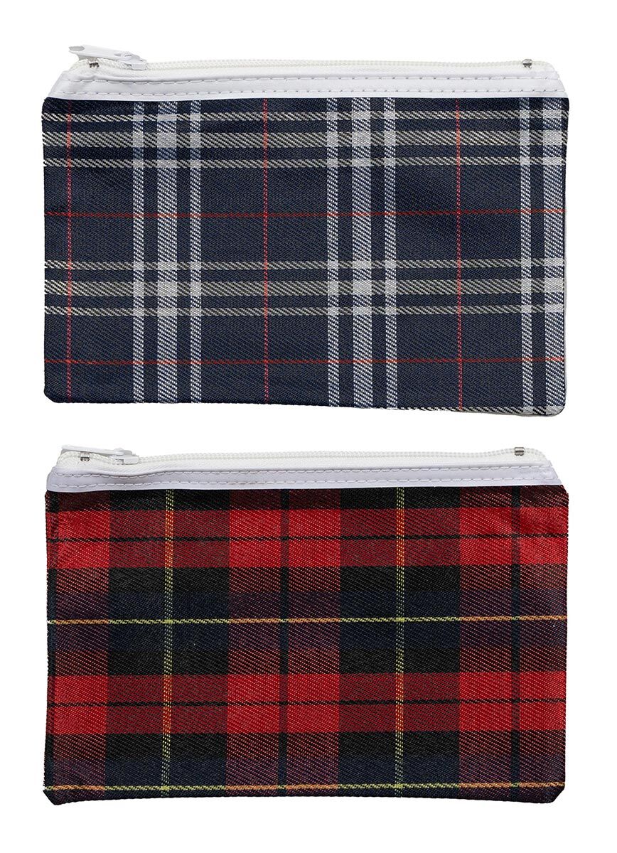 GNS Pencil Case - 20x13cm Tartan Assorted
