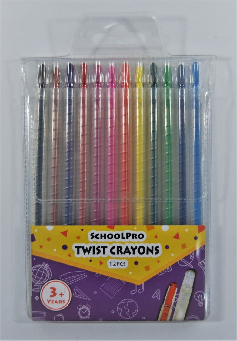 Schoolpro Crayons - Twistable (Pack of 12)