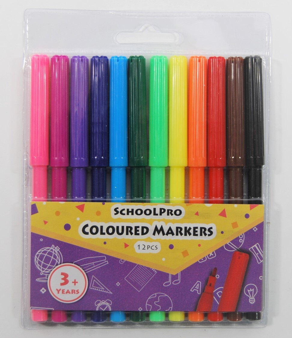 Schoolpro Marker - Assorted (Pack of 12)