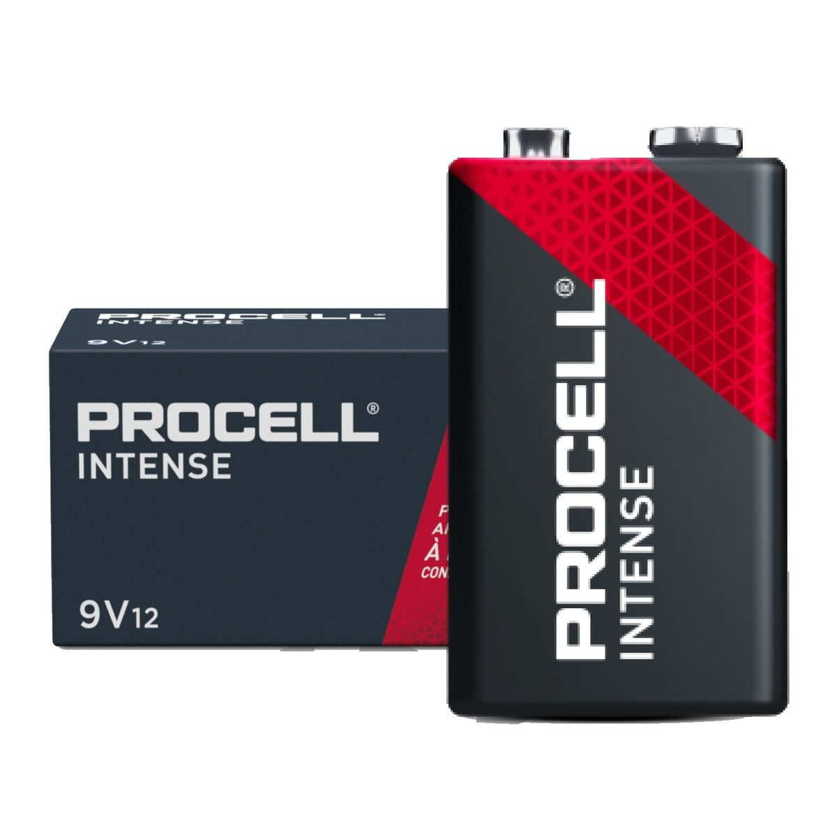 Procell Intense 9V Alkaline Batteries (Box of 12)
