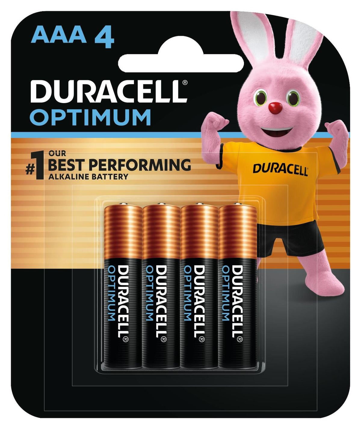 Duracell Optimum AAA Alkaline Batteries (Pack of 4)
