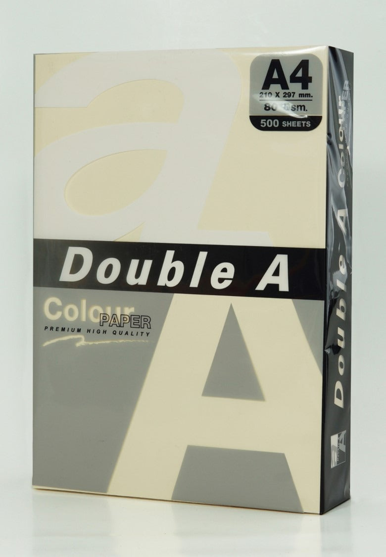 Double A Copy Paper (A4, 80gsm) - Pastel Ivory, Ream of 500