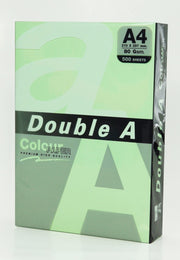 Double A Copy Paper (A4, 80gsm) - Pastel Emerald, Ream of 500