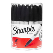 Sharpie Fine Permanent Markers (1.0mm) - Black Canister (Pack of 36)