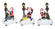 Decoration LED Christmas 12CM Santa Lamp Scene 3 Assorted Batteries Required