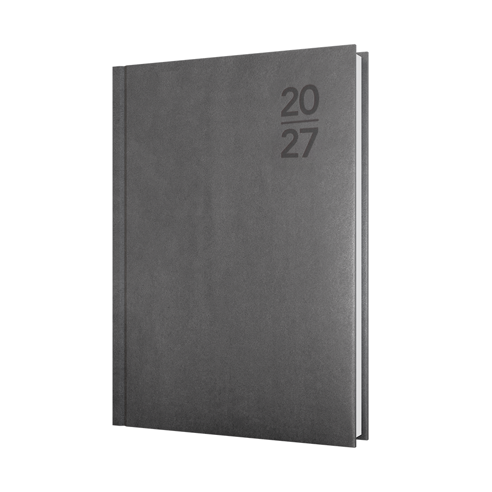Collins Debden Silhouette 2027 Diary (A5, Day to a Page) - Charcoal