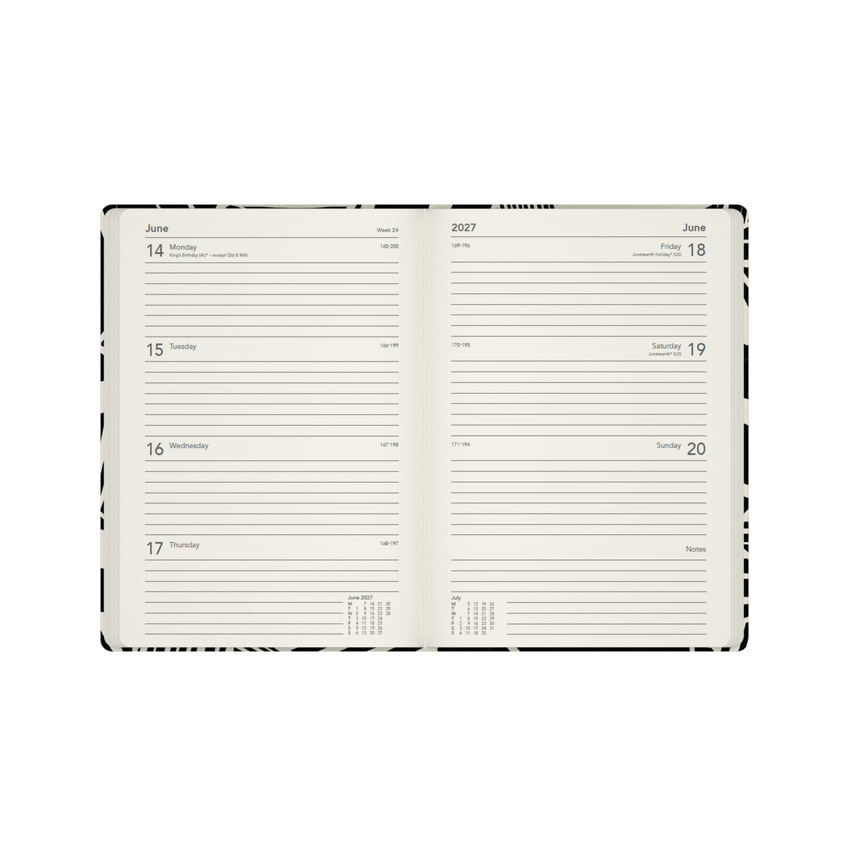 Collins Bold Mono 2027 Diary (A5, Week to View) - Black - view 4