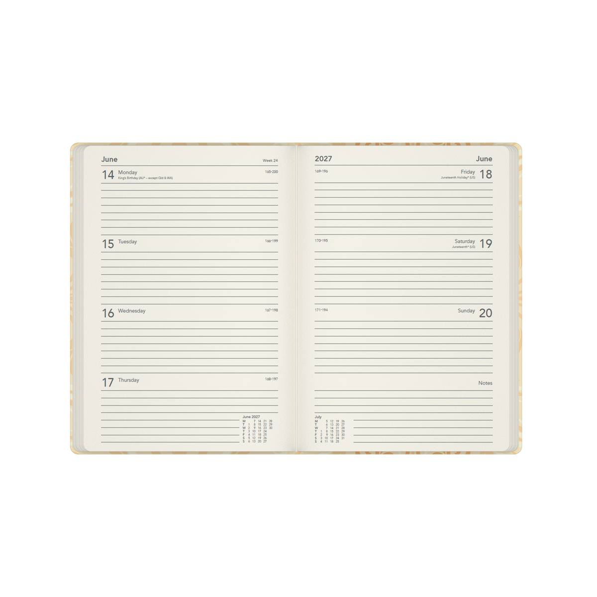 Collins Lavish Lux 2027 Diary (A5, Week to View) - White - view 4