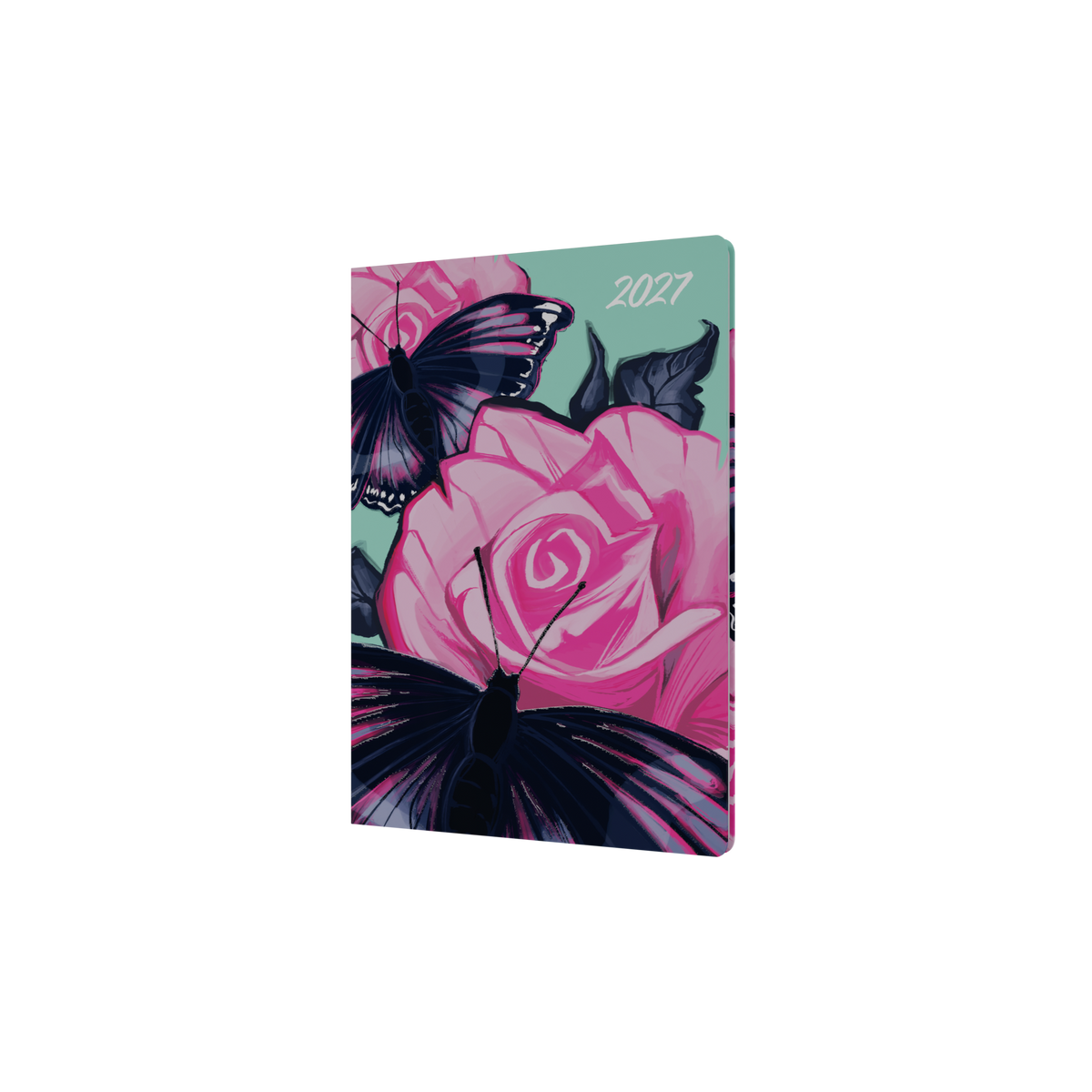 Collins Billy Blue The Roses 2027 Diary (A5, Week to View) - Butterfly