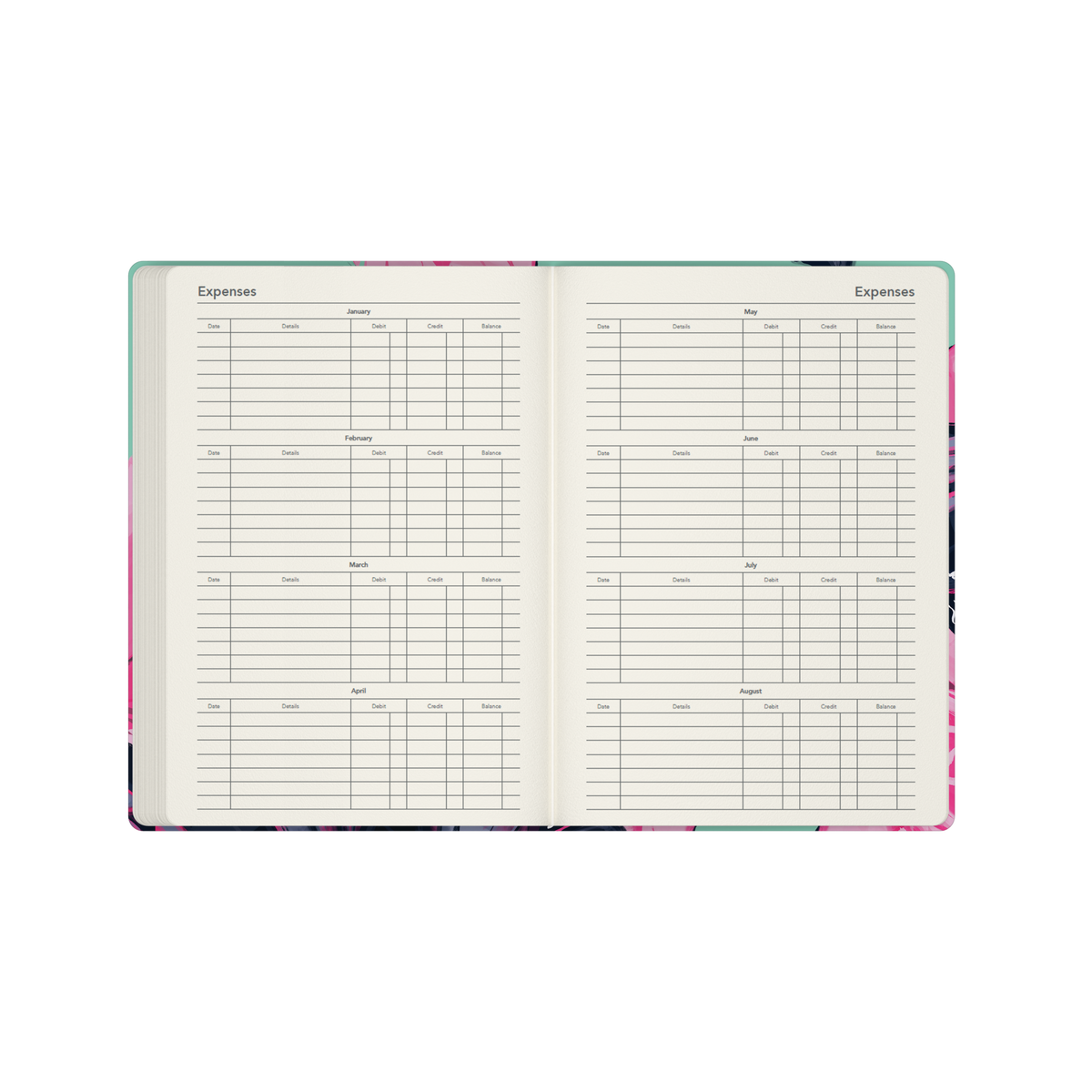 Collins Billy Blue The Roses 2027 Diary (A5, Week to View) - Butterfly - view 6