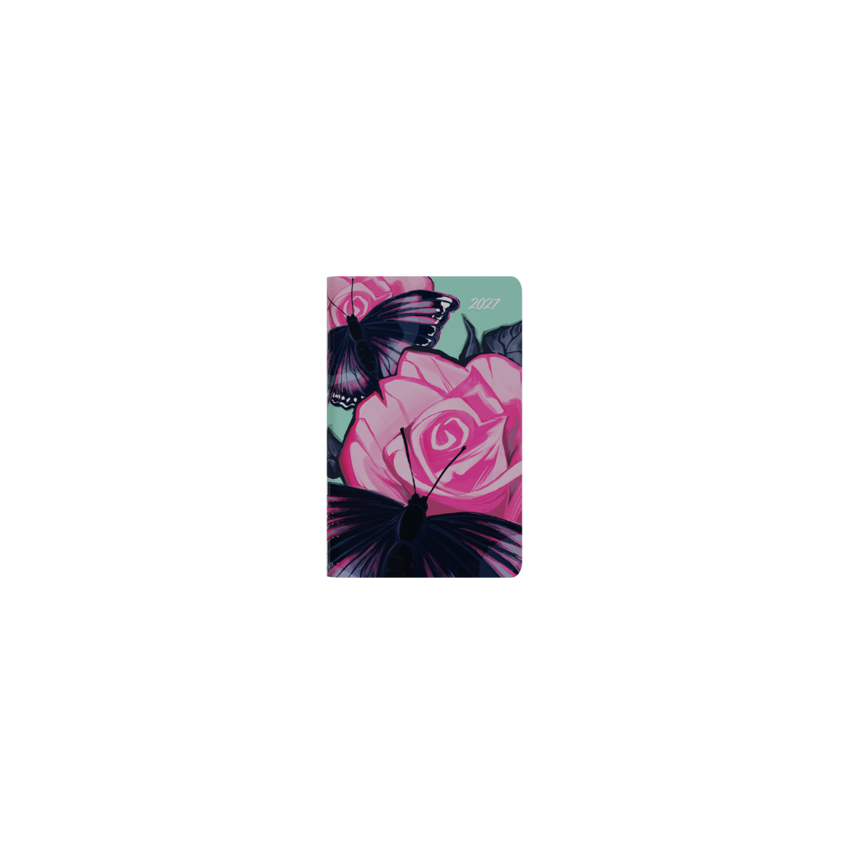 Collins Billy Blue The Roses 2027 Pocket Diary (132 x 85mm, Week to View) - Butterfly - view 2