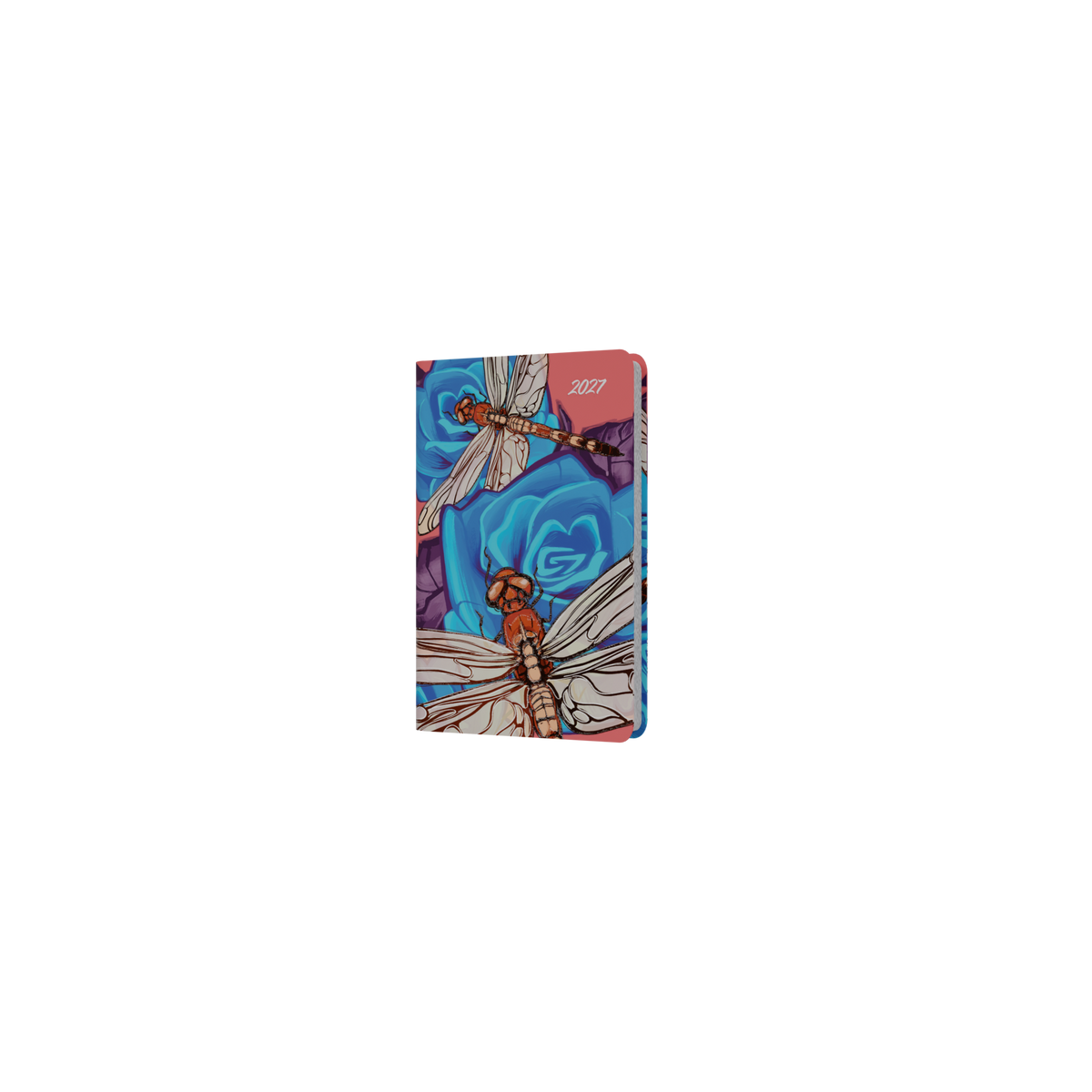 Collins Billy Blue The Roses 2027 Pocket Diary (132 x 85mm, Week to View) - Dragonfly