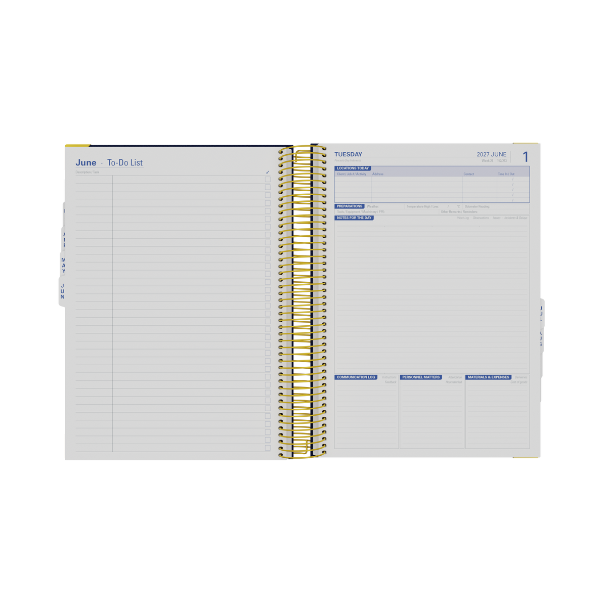 Collins 2027 Site Diary (A4, Day to a Page) - Navy - view 5