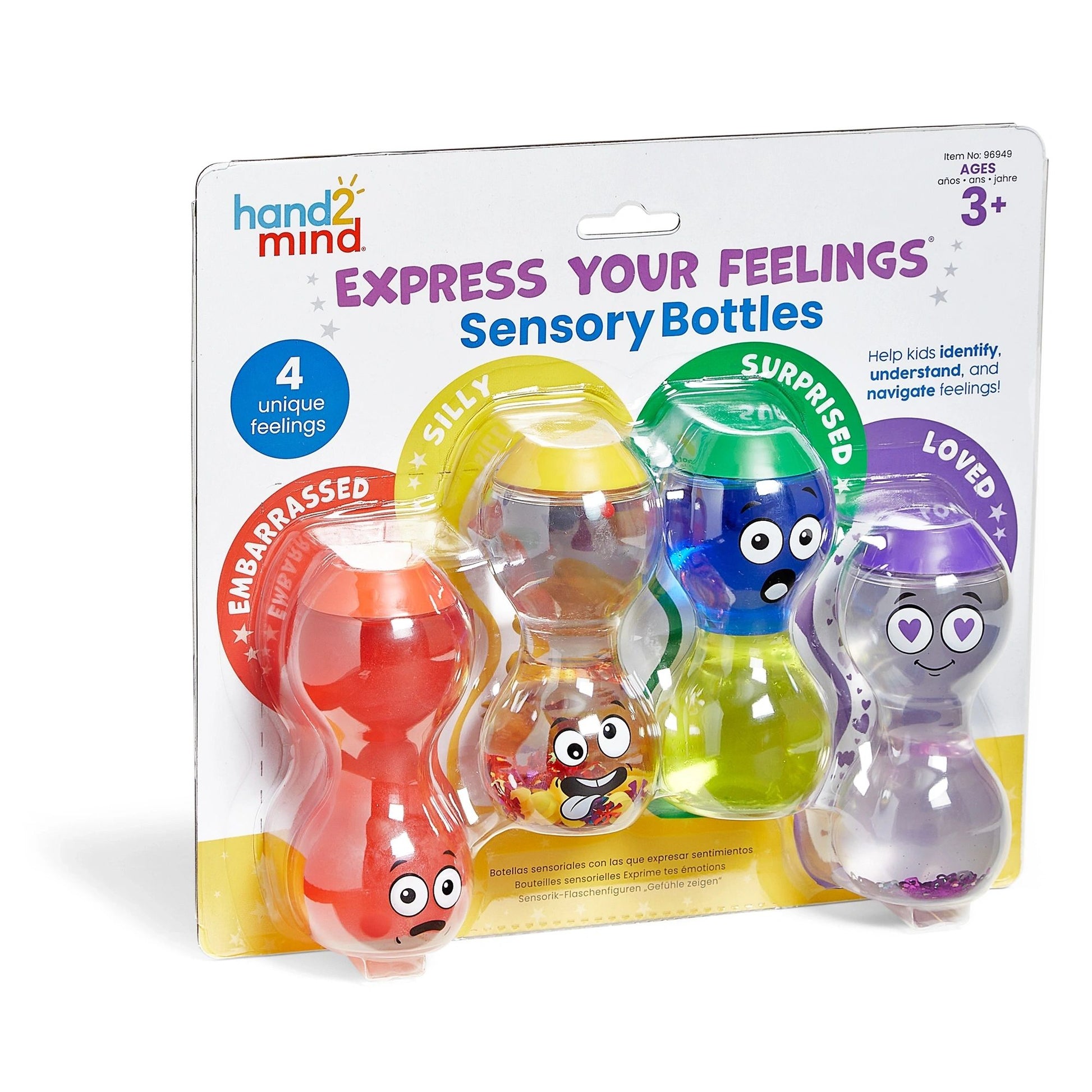 Express Your Feelings Sensory Bottles - Embarrassed, Silly, Surprised & Loved