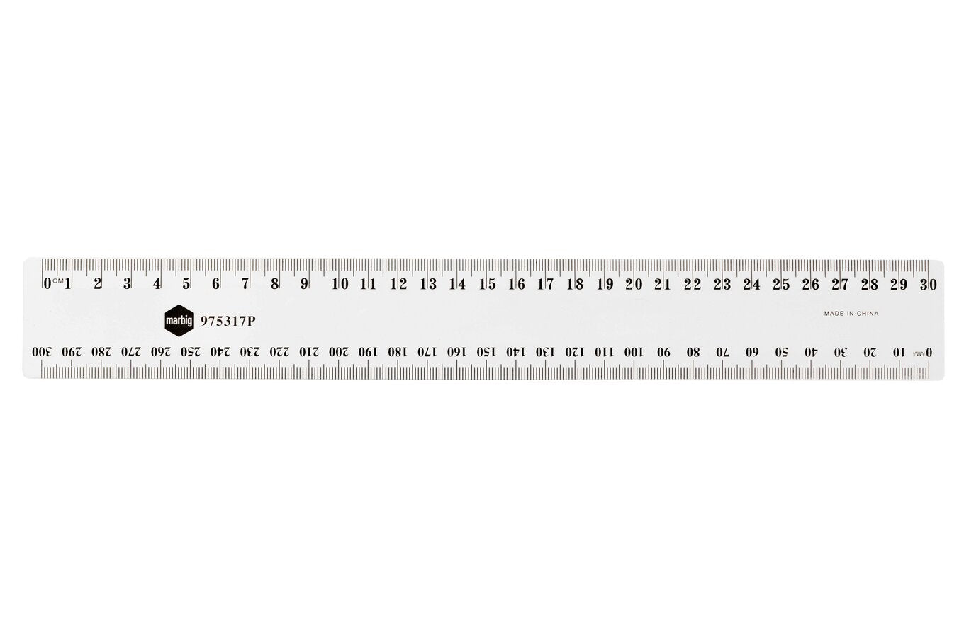 Marbig Clear Ruler - 30cm (Carton of 24)