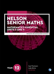 Nelson Senior Maths 12 Mathematics Essential - Student Book with NelsonNetBook Access Code