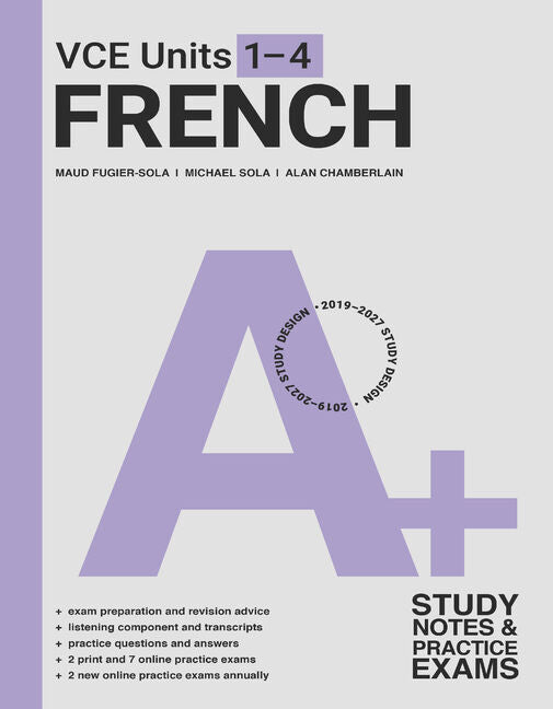 A+ VCE Units 1-4 French Study Notes & Practice Exams