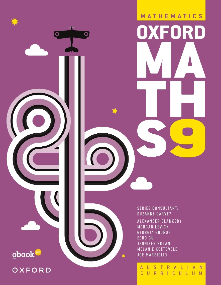 Oxford Maths 9 Australian Curriculum - Student Book + obook pro (Print & Digital)