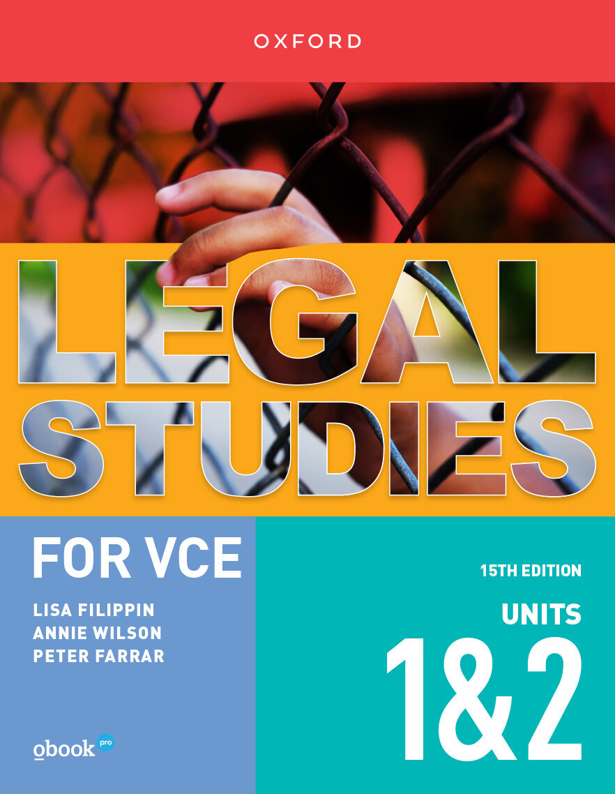 Legal Studies for VCE - Units 1 & 2: Student Book + obook pro (Print & Digital)