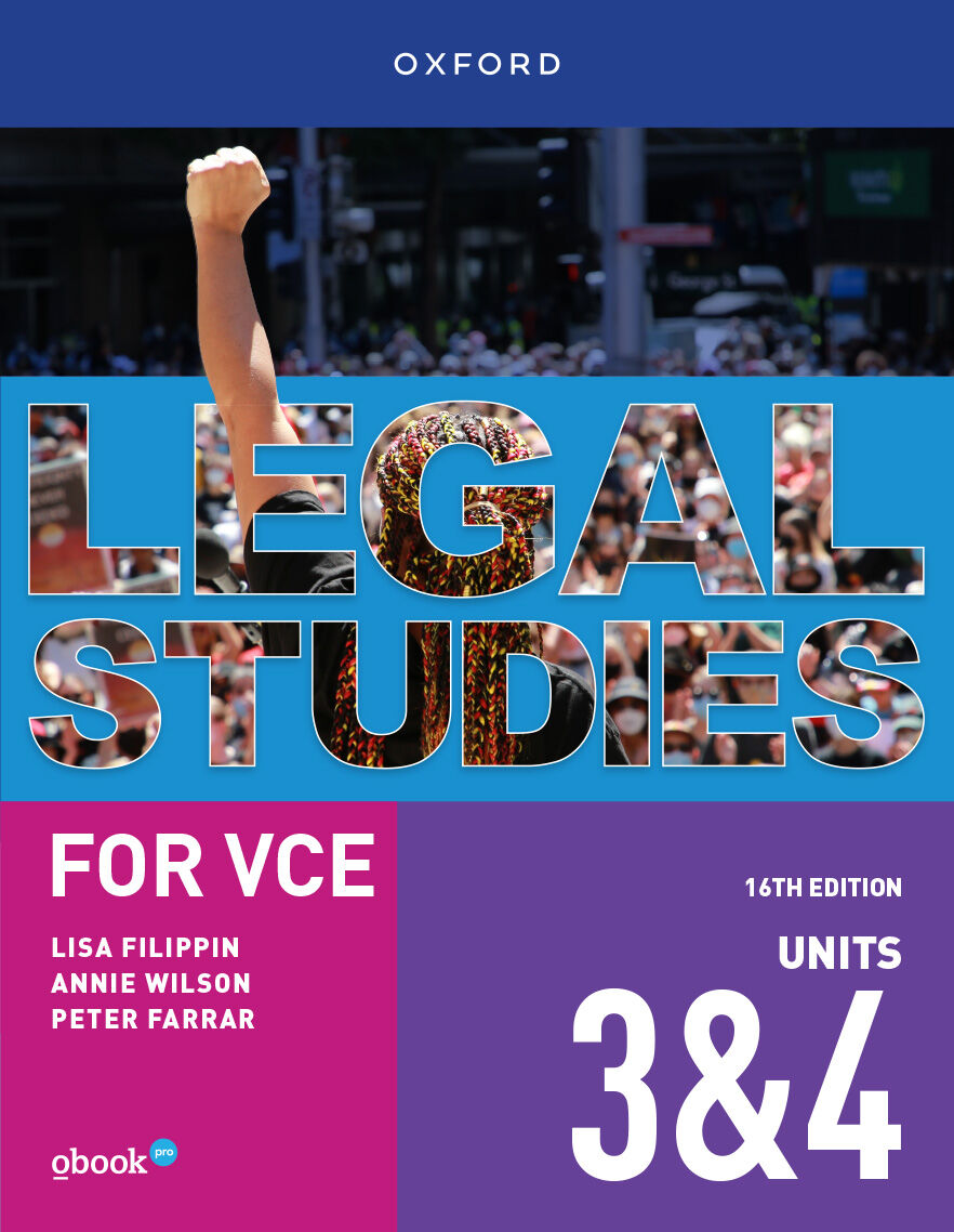 Legal Studies for VCE - Unit 3 & 4: Student Book + obook pro (Print & Digital)