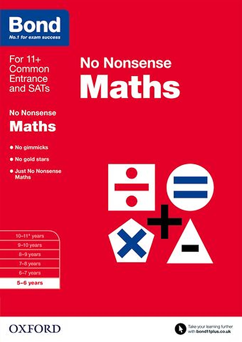 Bond Maths No Nonsense 5 to 6 years cover