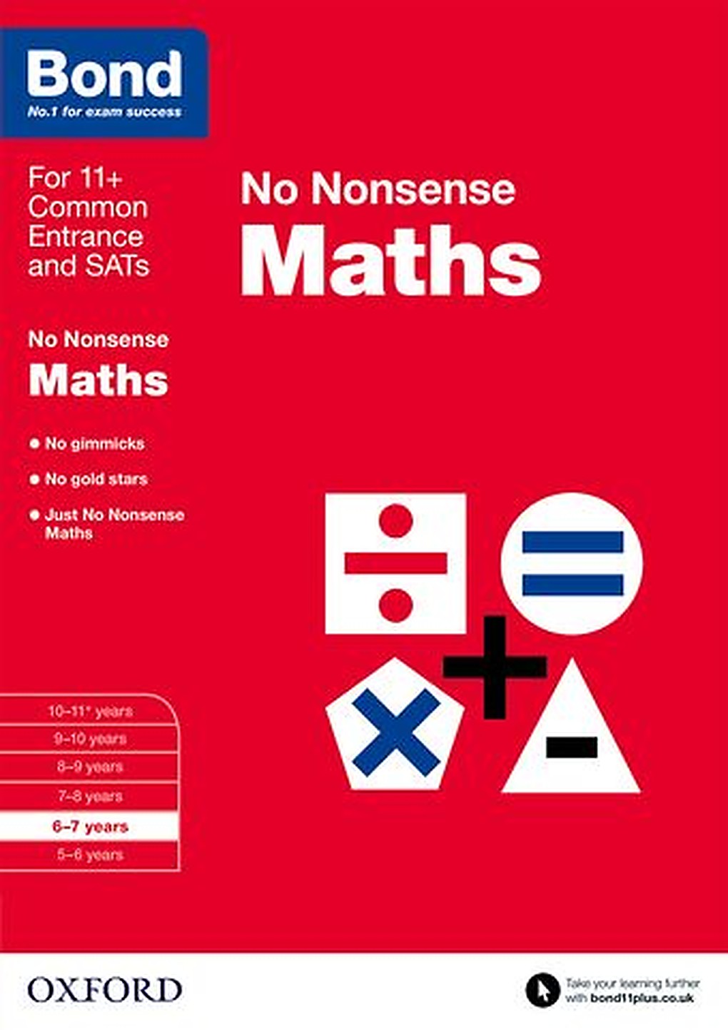 Bond Maths No Nonsense 6 to 7 years cover