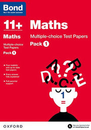Bond 11 Maths Multiple Choice Test Papers Pack 1 cover