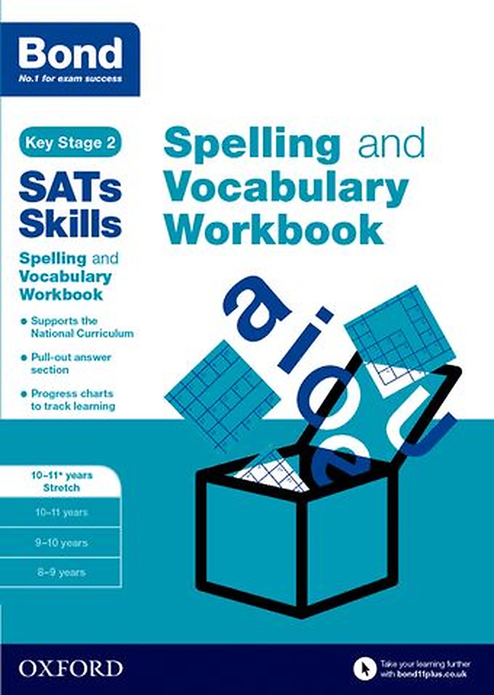 Bond SATs Skills Spelling and Vocabulary Stretch Workbook 10-11+ years cover