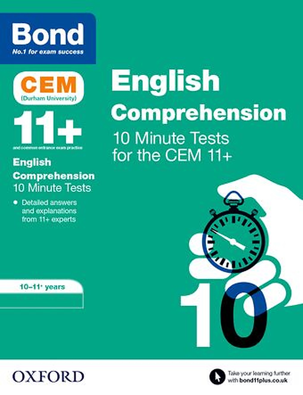 BOND 11+ CEM Comprehension 10 Minute Tests 10-11 Years cover
