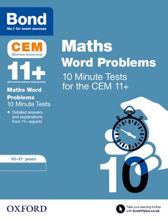 BOND 11+ CEM CEM Maths Word Problems 10 Minute Tests 10-11 Years