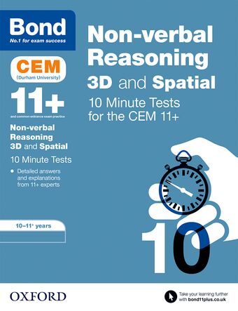 Bond 11+ CEM 3D Non-Verbal Reasoning 10 Minute Tests 10-11 Years