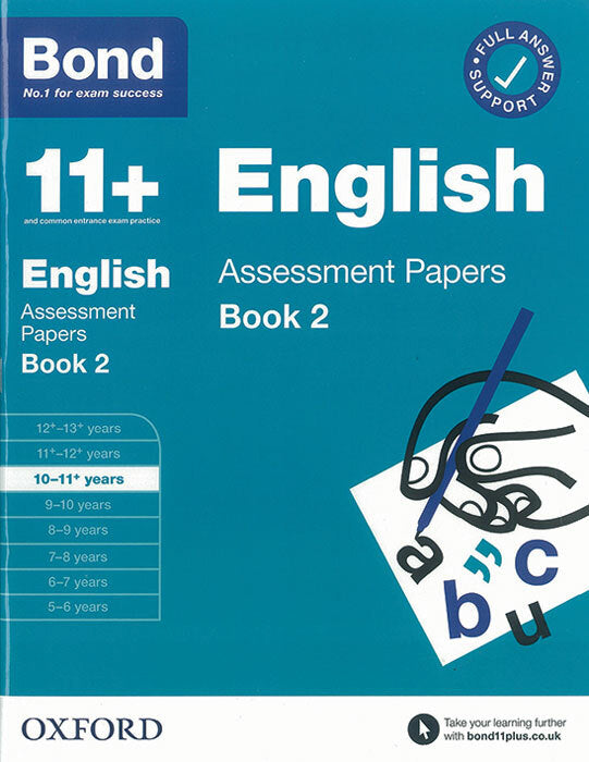 Bond 11+ English Assessment Papers 10-11 Years Book 2 cover
