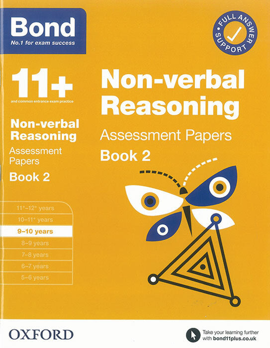 Bond 11+ Non-verbal Reasoning Assessment Papers 9-10 Years Book 2 cover