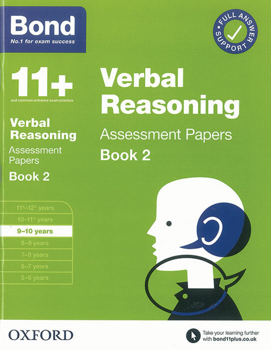 Bond 11+ Verbal Reasoning Assessment Papers 9-10 Years Book 2 cover